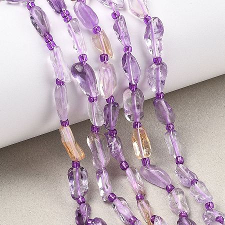 Natural Ametrine Beads Strands G-F821-E01-01-1