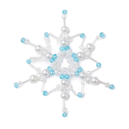 Christmas Theme Glass Big Pendants HJEW-JM02560-1