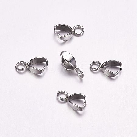 Tarnish Resistant 304 Stainless Steel Ice Pick Pinch Bails X-STAS-F117-09P-1