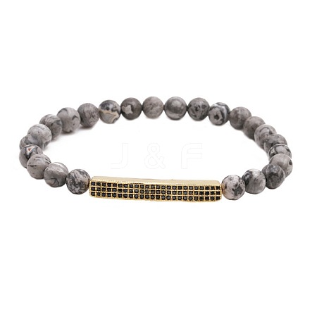 6MM Natural Netstone Beaded Bracelets PY2315-7-1