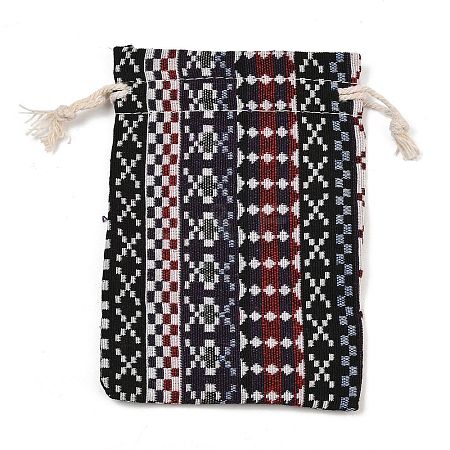 Ethnic Printed Polycotton Drawstring Storage Bags FB-CBA307F-01B-1