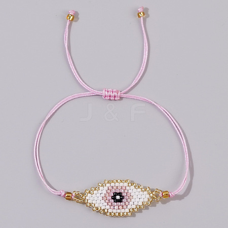 Bohemian Style Handmade Beaded Evil Eye Bracelet for Couples and Friends RR7314-5-1