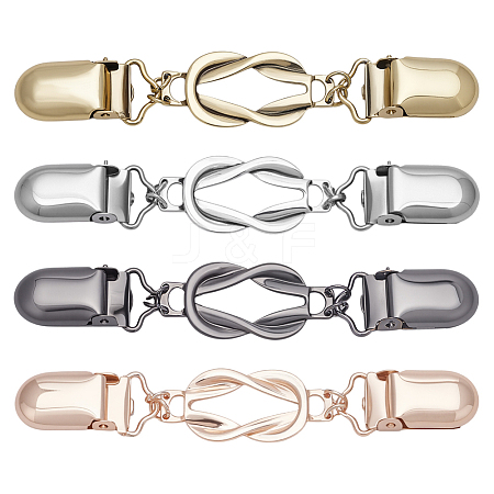 4Pcs 4 Colors Retro Alloy Cardigan Clips FIND-ME0002-40-1