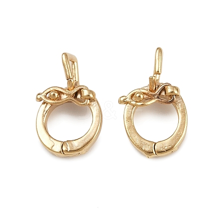 Brass Twister Clasps KK-P310-03G-1