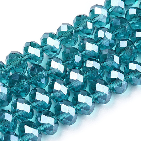 Electroplate Glass Beads Strands EGLA-A034-T4mm-A33-1