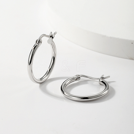 Vintage S925 Sterling Silver Hoop Earrings NK6073-1