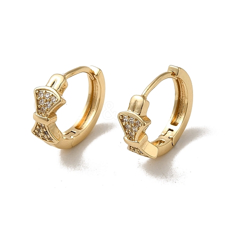 KC Gold Plated Brass Micro Pave Cubic Zirconia Hoop Earring EJEW-L271-01KCG-11-1