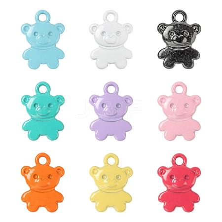 36Pcs 9 Colors Spray Painted Alloy Charms FIND-LS0001-55-1