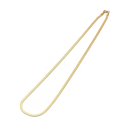 Ion Plating(IP) 304 Stainless Steel Herringbone Chain Necklace for Men Women NJEW-E076-04C-G-1