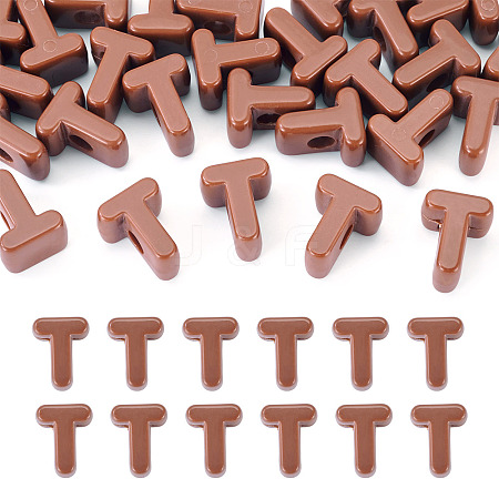 Opaque Acrylic European Beads OACR-TAC0019-006T-1