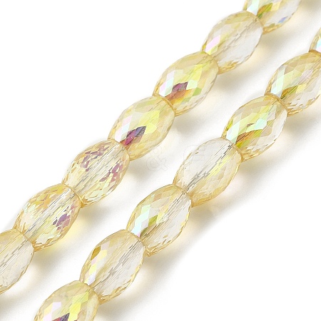 Transparent Electroplate Glass Beads Strands EGLA-I017-01-FR02-1