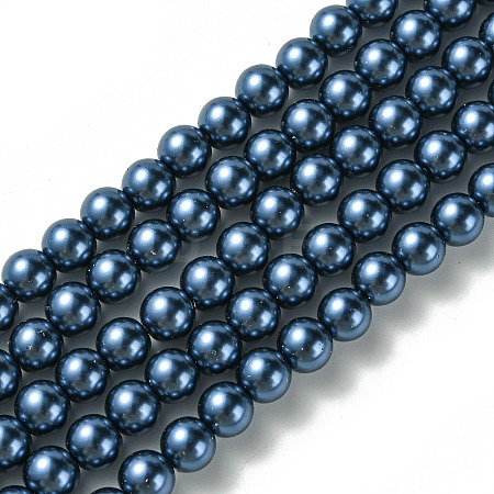 Eco-Friendly Grade A Glass Pearl Beads HY-J002-8mm-HX061-1