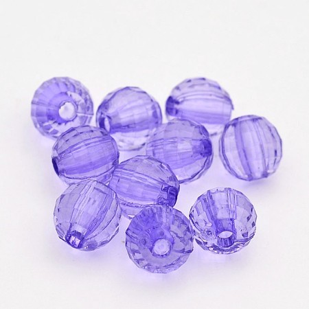 Faceted Round Transparent Acrylic Beads TACR-P053-12mm-25Q-1