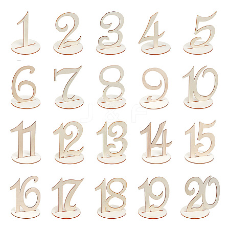 Wood Table Numbers Cards DJEW-WH0034-53-1
