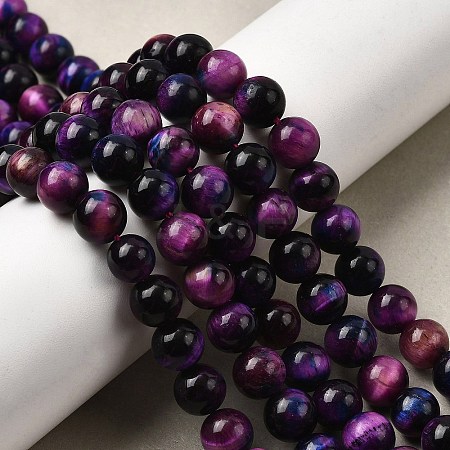 Natural Tiger Eye Beads Strands G-F561-6mm-B07-1
