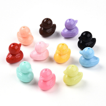 Opaque Acrylic Beads X-SACR-N018-14-1
