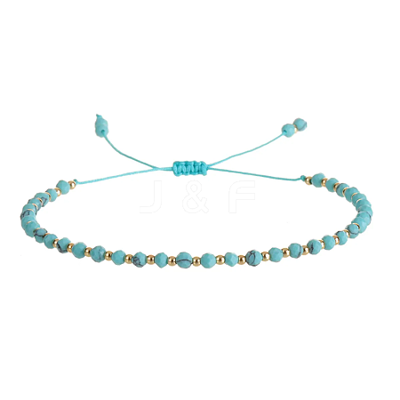 Natural Turquoise Beads Braided Bead Bracelets for Women AI9762-13-1