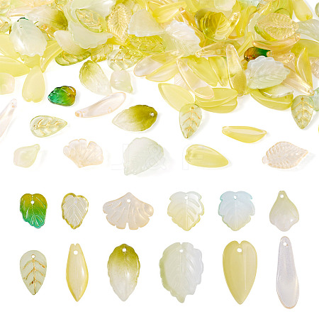 11 Styles Transparent Spray Painted Glass Pendants GGLA-TA0002-11-1