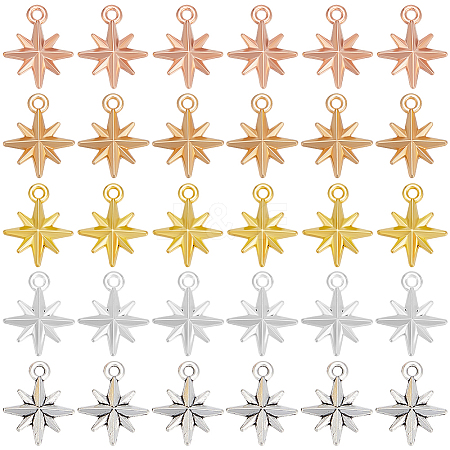 100Pcs 5 Colors Tibetan Style Alloy Pendants FIND-SC0023-23-1
