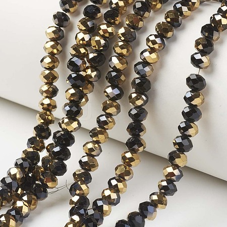Electroplate Opaque Glass Beads Strands LS-EGLA-A034-P4mm-O01-1