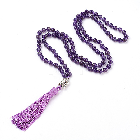Tassel Pendant Necklaces NJEW-P191-A05-1