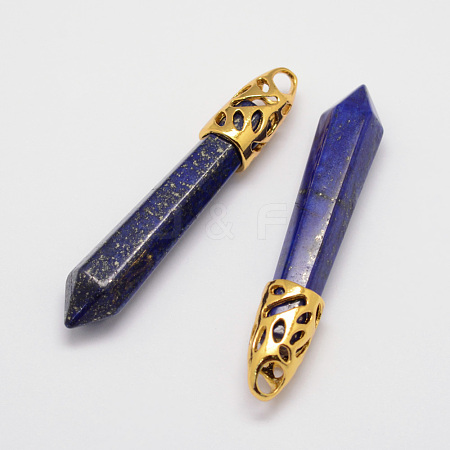 Natural Lapis Lazuli Big Pointed Pendants G-D860-C03-G-1