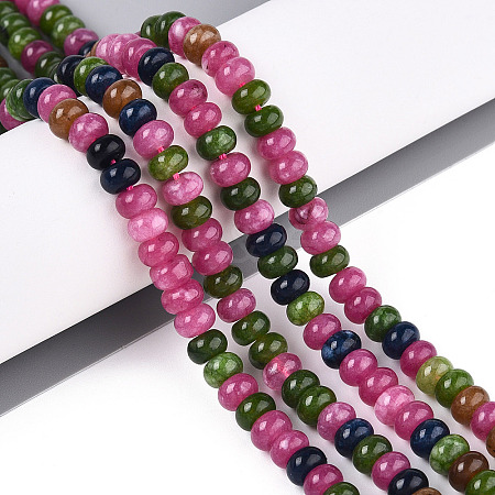 Dyed Natural White Jade Beads Strands X-G-T139-58B-01-1