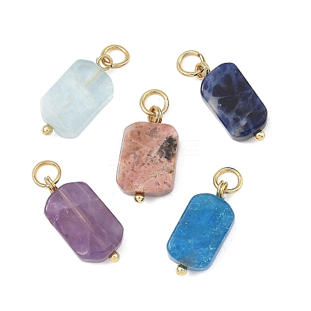 Natural Mixed Gemstone Pendants PALLOY-JF06064-1