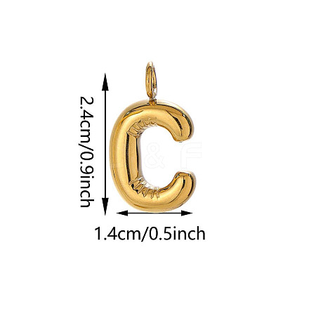 304 Stainless Steel Pendants STAS-A125-01G-C-1