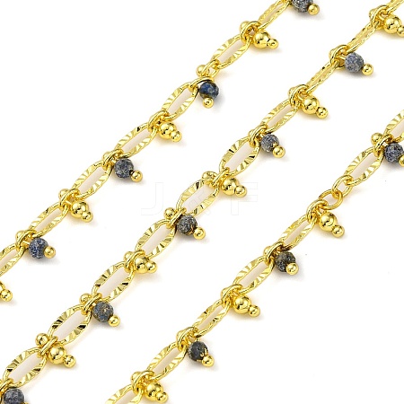 Handmade Faceted Natural Lapis Lazuli Beaded Chains CHC-L050-01G-14-1