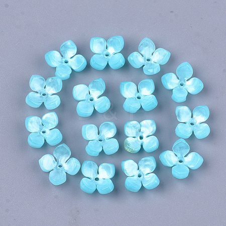 Cellulose Acetate(Resin) Bead Caps KK-S161-02D-1