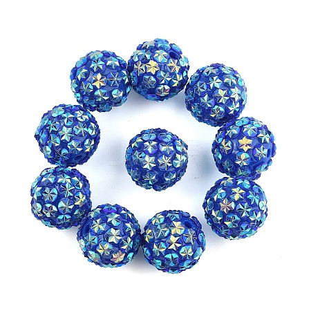 10Pcs Opaque Acrylic Beads OACR-YW0003-35E-1