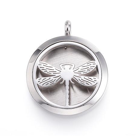 316 Surgical Stainless Steel Diffuser Locket Pendants STAS-P102-020-1