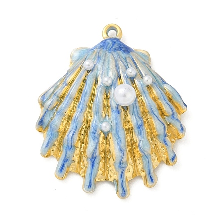 Ocean Theme 304 Stainless Steel Enamel Pendants STAS-Q352-03G-D-1