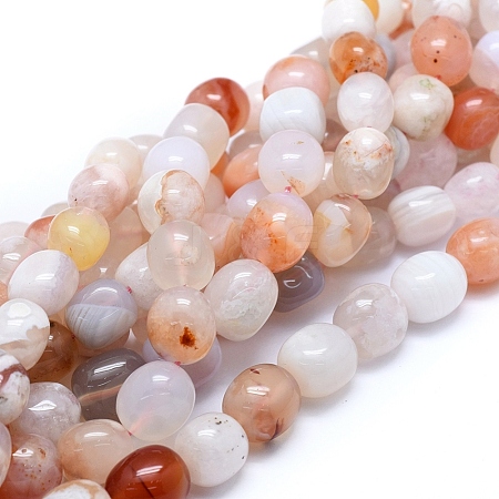 Natural Cherry Blossom Agate Beads Strands G-D0010-21A-1