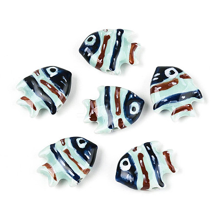Handmade Porcelain Beads PORC-N009-08I-1