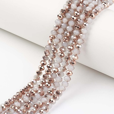 Electroplate Glass Beads Strands X-EGLA-A034-J10mm-N03-1