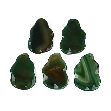Dyed Natural Agate Big Pendants G-Q606-80C-1