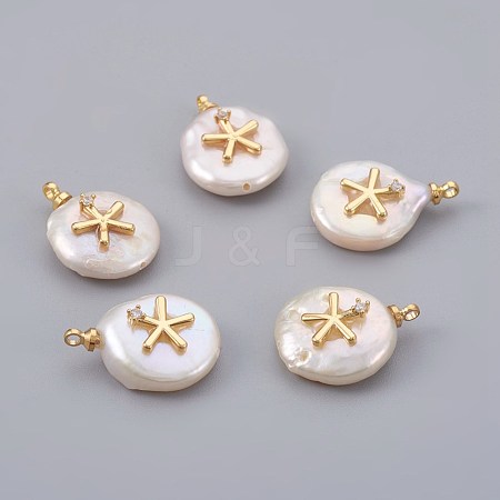 Natural Cultured Freshwater Pearl Pendants PEAR-F008-07G-1