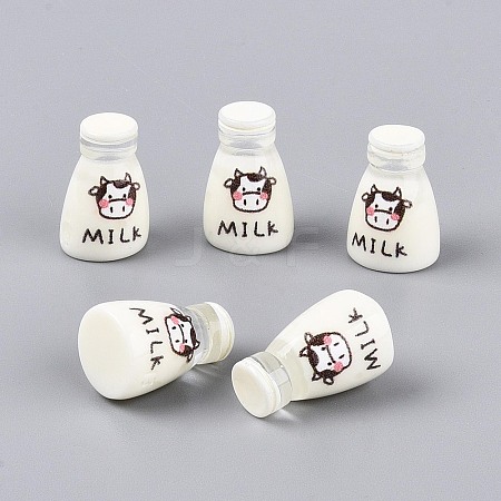 Printed Opaque Resin Milk Figurine Display Decorations RESI-N051-11B-1