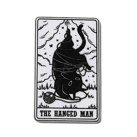 Tarot Theme Printed Acrylic Pendants MACR-G061-04S-1