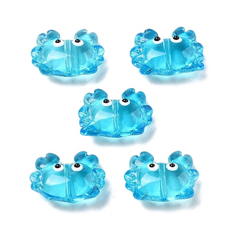 Transparent Glass Enamel Beads LAMP-V001-08C-1
