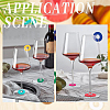 BENECREAT 60Pcs 12 Colors Felt Wine Glass Charms AJEW-BC0003-21-7