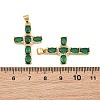 Brass Micro Pave Cubic Zirconia Pendants CU-CBADC6C-11G-05-3