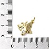 Brass Micro Pave Clear Cubic Zirconia Pendants X-KK-U005-01H-G-3