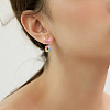 32Pcs Alloy Stud Earring Findings FIND-BBC0005-28B-7