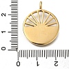 Ion Plating(IP) 304 Stainless Steel Pave Shell Pendants STAS-Q335-10G-3