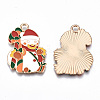 Eco-Friendly Alloy Enamel Pendants ENAM-Q437-063-NR-2