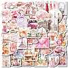 50Pcs Paper Self-Adhesive Picture Stickers AJEW-S036-10-1