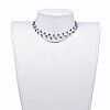 Glass Beads Choker Necklaces NJEW-JN02500-02-5